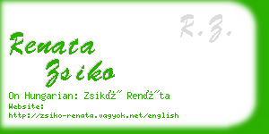 renata zsiko business card